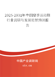 2025-2031年中國夏季運動鞋行業(yè)調研與發(fā)展前景預測報告 2025-2031年中國夏季運動鞋行業(yè)調研與發(fā)展前景預測報告