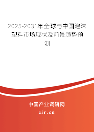 2025-2031年全球與中國泡沫塑料市場現(xiàn)狀及前景趨勢預測 2025-2031年全球與中國泡沫塑料市場現(xiàn)狀及前景趨勢預測