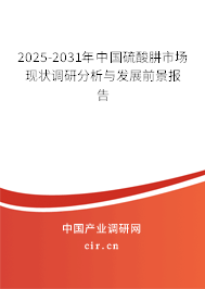 2025-2031年中國硫酸肼市場現(xiàn)狀調(diào)研分析與發(fā)展前景報告 2025-2031年中國硫酸肼市場現(xiàn)狀調(diào)研分析與發(fā)展前景報告