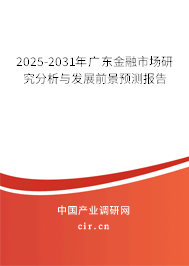 2025-2031年廣東金融市場研究分析與發(fā)展前景預(yù)測報告