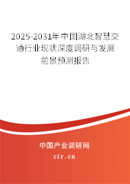 2025-2031年中國(guó)湖北智慧交通行業(yè)現(xiàn)狀深度調(diào)研與發(fā)展前景預(yù)測(cè)報(bào)告 2025-2031年中國(guó)湖北智慧交通行業(yè)現(xiàn)狀深度調(diào)研與發(fā)展前景預(yù)測(cè)報(bào)告