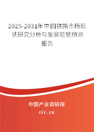 2025-2031年中國鐵路市場現(xiàn)狀研究分析與發(fā)展前景預測報告