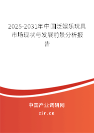 2025-2031年中國(guó)泛娛樂玩具市場(chǎng)現(xiàn)狀與發(fā)展前景分析報(bào)告