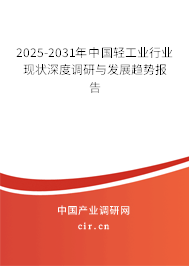 2025-2031年中國(guó)輕工業(yè)行業(yè)現(xiàn)狀深度調(diào)研與發(fā)展趨勢(shì)報(bào)告