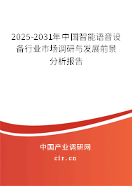 2025-2031年中國智能語音設(shè)備行業(yè)市場調(diào)研與發(fā)展前景分析報告
