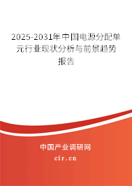 2025-2031年中國電源分配單元行業(yè)現(xiàn)狀分析與前景趨勢報告