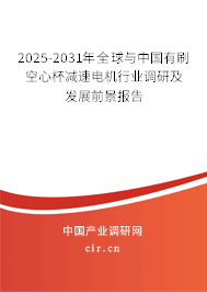 2025-2031年全球與中國有刷空心杯減速電機(jī)行業(yè)調(diào)研及發(fā)展前景報告 2025-2031年全球與中國有刷空心杯減速電機(jī)行業(yè)調(diào)研及發(fā)展前景報告