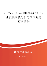 2025-2031年中國塑料光纖行業(yè)發(fā)展現(xiàn)狀分析與未來趨勢預(yù)測報告 2025-2031年中國塑料光纖行業(yè)發(fā)展現(xiàn)狀分析與未來趨勢預(yù)測報告