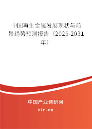 中國再生金屬發(fā)展現(xiàn)狀與前景趨勢預(yù)測報(bào)告（2025-2031年）