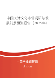 中國天津文化市場調研與發(fā)展前景預測報告(2025年) 中國天津文化市場調研與發(fā)展前景預測報告(2025年)