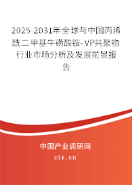 2025-2031年全球與中國(guó)丙烯酰二甲基牛磺酸銨-VP共聚物行業(yè)市場(chǎng)分析及發(fā)展前景報(bào)告 2025-2031年全球與中國(guó)丙烯酰二甲基牛磺酸銨-VP共聚物行業(yè)市場(chǎng)分析及發(fā)展前景報(bào)告