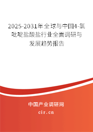 2025-2031年全球與中國(guó)4-氯吡啶鹽酸鹽行業(yè)全面調(diào)研與發(fā)展趨勢(shì)報(bào)告 2025-2031年全球與中國(guó)4-氯吡啶鹽酸鹽行業(yè)全面調(diào)研與發(fā)展趨勢(shì)報(bào)告