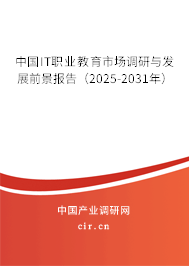 中國(guó)IT職業(yè)教育市場(chǎng)調(diào)研與發(fā)展前景報(bào)告(2025-2031年) 中國(guó)IT職業(yè)教育市場(chǎng)調(diào)研與發(fā)展前景報(bào)告(2025-2031年)