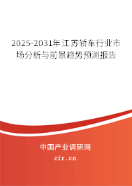 2025-2031年江蘇轎車行業(yè)市場分析與前景趨勢預(yù)測報告 2025-2031年江蘇轎車行業(yè)市場分析與前景趨勢預(yù)測報告