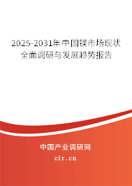 2025-2031年中國(guó)鎂市場(chǎng)現(xiàn)狀全面調(diào)研與發(fā)展趨勢(shì)報(bào)告 2025-2031年中國(guó)鎂市場(chǎng)現(xiàn)狀全面調(diào)研與發(fā)展趨勢(shì)報(bào)告