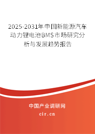 2025-2031年中國新能源汽車動力鋰電池BMS市場研究分析與發(fā)展趨勢報告 2025-2031年中國新能源汽車動力鋰電池BMS市場研究分析與發(fā)展趨勢報告