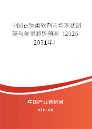 中國衣物柔軟劑市場現(xiàn)狀調研與前景趨勢預測（2025-2031年）