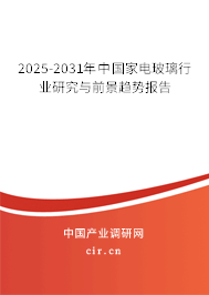 2025-2031年中國(guó)家電玻璃行業(yè)研究與前景趨勢(shì)報(bào)告 2025-2031年中國(guó)家電玻璃行業(yè)研究與前景趨勢(shì)報(bào)告