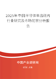 2025年中國半導(dǎo)體單晶硅片行業(yè)研究及市場前景分析報告 2025年中國半導(dǎo)體單晶硅片行業(yè)研究及市場前景分析報告