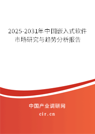 2025-2031年中國嵌入式軟件市場研究與趨勢分析報告