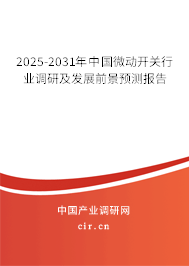 2025-2031年中國微動開關(guān)行業(yè)調(diào)研及發(fā)展前景預(yù)測報(bào)告