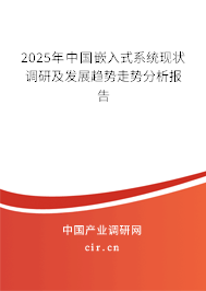 2025年中國嵌入式系統(tǒng)現(xiàn)狀調研及發(fā)展趨勢走勢分析報告 2025年中國嵌入式系統(tǒng)現(xiàn)狀調研及發(fā)展趨勢走勢分析報告